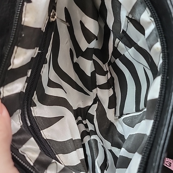 Black and Silver Rhinstone Flap Bag